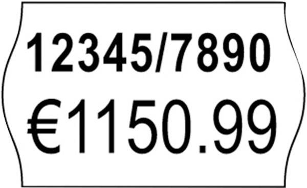 'Tabliczka z numerem 12345/7890 na górze i ceną EUR1150,99 na dole.'