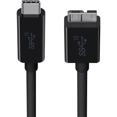 Kabel USB Belkin F2CU031bt1M-BLK, USB 3.2 Gen1 (USB 3.0), Złącze męskie USB-C®, Złącze męskie USB Micro-B 3.0, 91.00 cm
