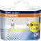 Opakowanie zawiera dwie żarówki samochodowe OSRAM H1 12V 55W Ultra Life, oferujące do trzech razy dłuższą żywotność i 3-letnią gwarancję.