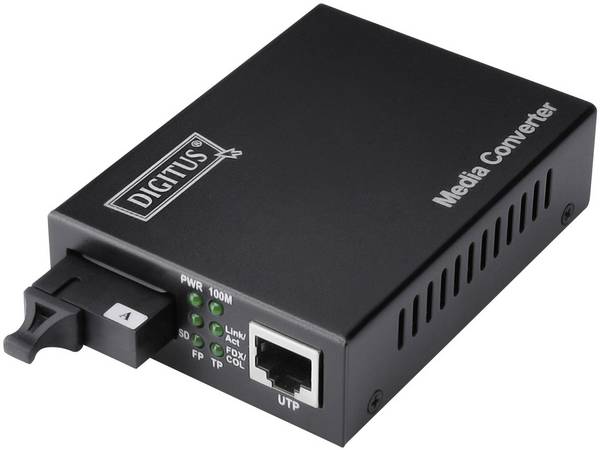 Konwerter multimediów, sieciowy Digitus DN-82122 LAN, SC Simplex 1 GBit/s