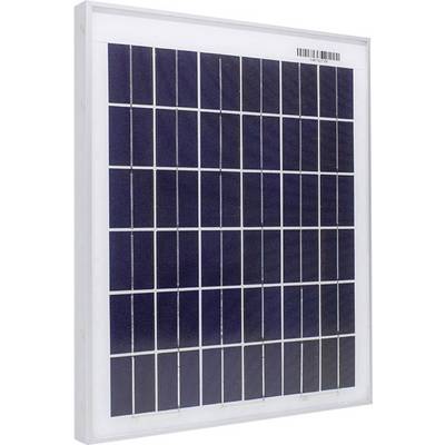 Panel słoneczny z prostokątnymi ogniwami fotowoltaicznymi w białej ramie, przeznaczony do przekształcania światła słonecznego w energię elektryczną.