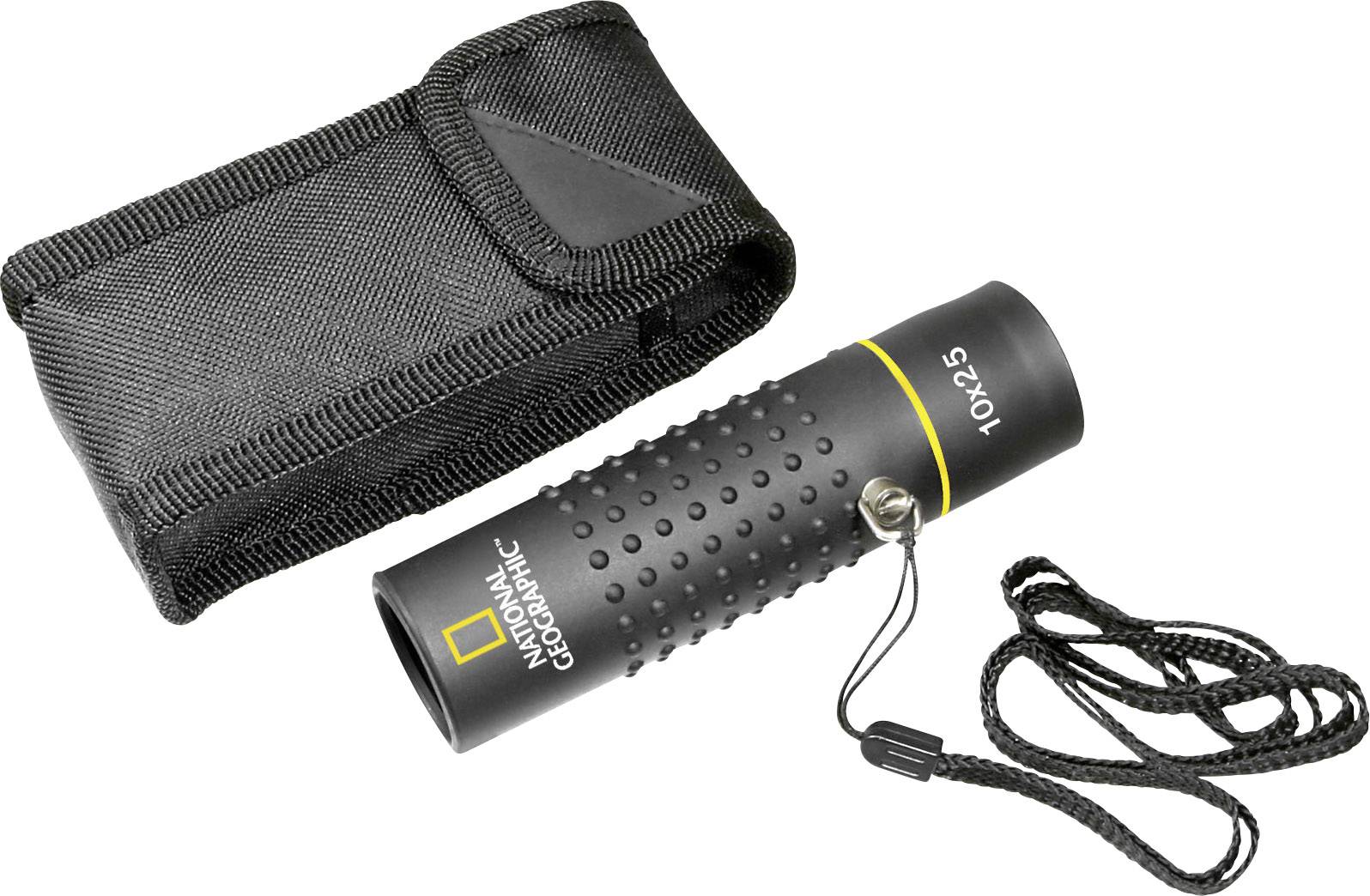"Lornetka kieszonkowa z etui" prezentuje kompaktową lornetkę z paskiem do noszenia w materiałowym pokrowcu. Idealna do podróży i aktywności na świeżym powietrzu.