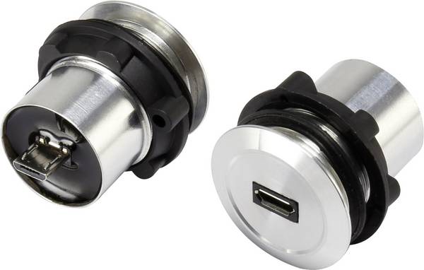 <br> TRU COMPONENTS<br> Micro USB-01<br> Gniazdo montażowe Micro USB 2.0<br> złącze żeńskie do wbudowania<br> Gniazdo micro USB na złącze męskie micro USB<br> Zawartość: 1 szt.<br>
