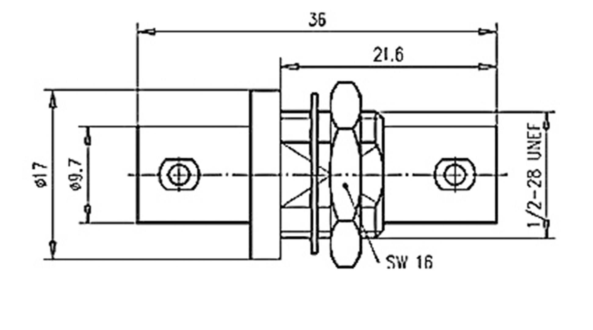 Прохідний BNC-роз'єм Telegärtner 100027519 Роз'єм BNC 