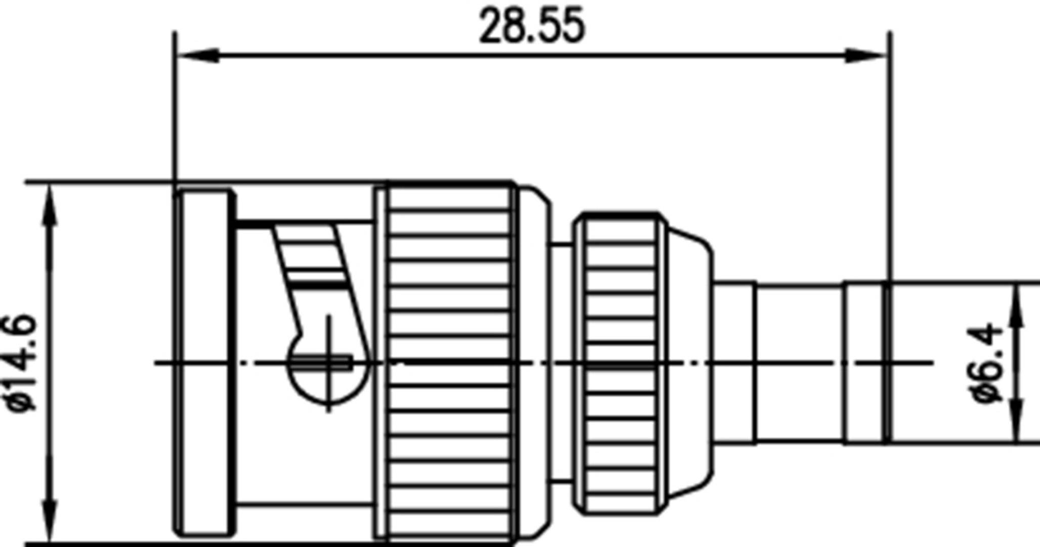 Коаксіальний адаптер Telegärtner 100023687, роз'єм BNC (тато) - роз'єм SMB (мама), 1 шт.