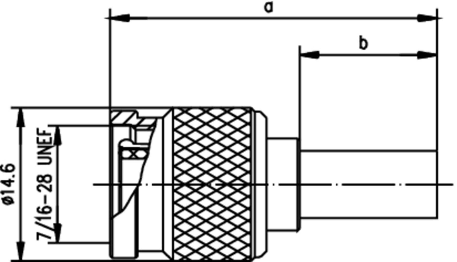Разъем TNC Telegärtner 100023745 100023745 шт., прямой штекер, 50 Ом, 1 шт.