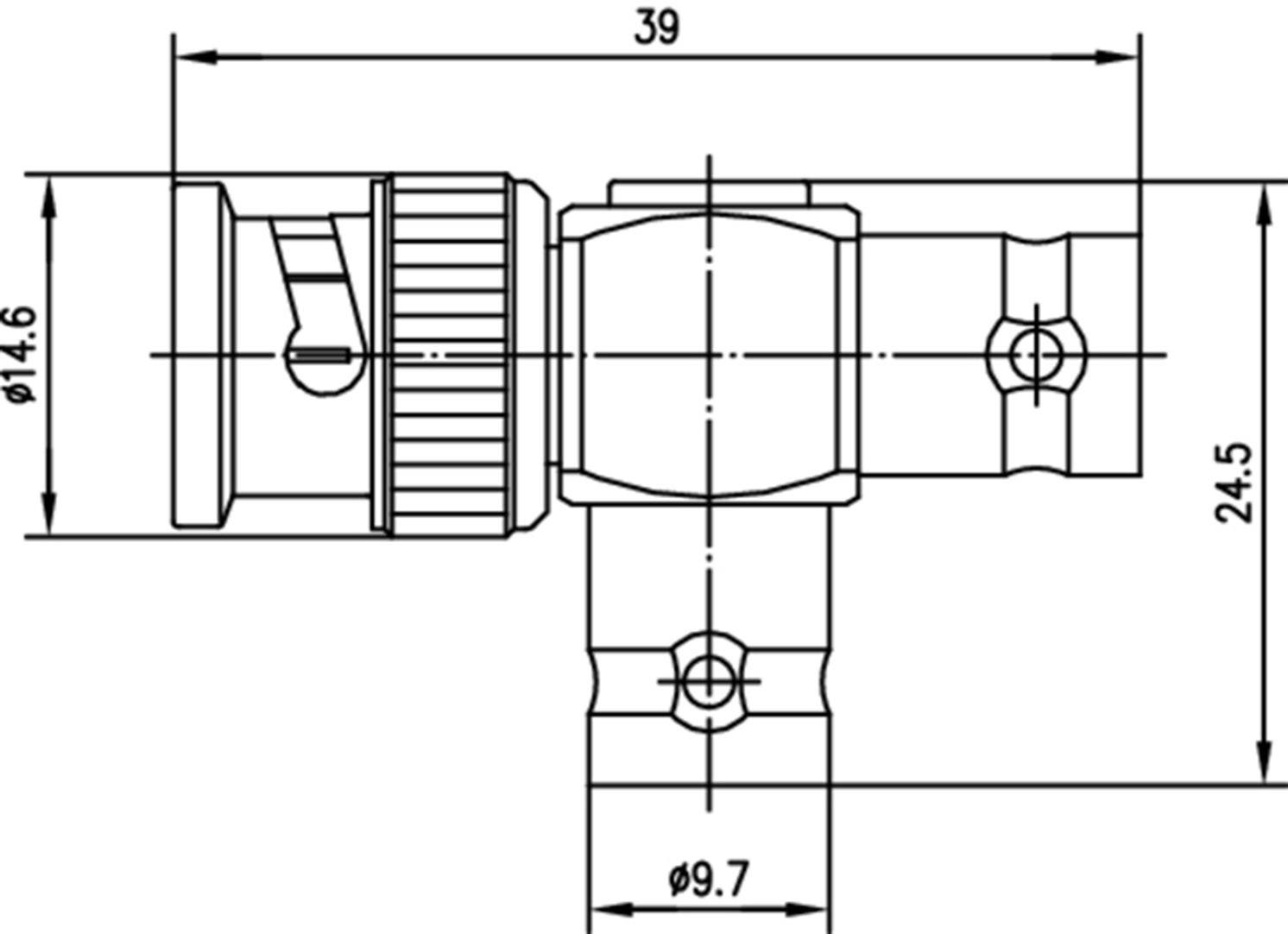 Адаптер Telegärtner BNC 100023587 BNC чоловічий - BNC жіночий, BNC жіночий 1 шт.