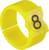 Żółty klips z numerem '8', używany do oznaczania rozmiaru w sklepach odzieżowych.