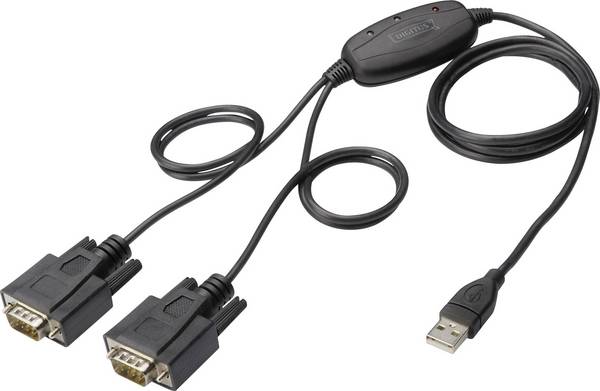 Digitus USB 1.1, podłączenie szeregowe adapter [1x złącze męskie USB-A 2.0 - 2x złącze męskie D-SUB 9-pin] DIGITUS - USB 2.0 zu 2x RS232-Kabel 1.20 m