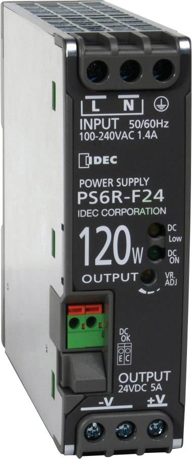 Zasilacz na szynę DIN Idec PS6R-F24, 5 A, 120 W