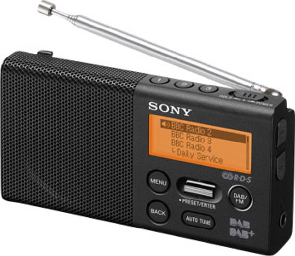 Radio kieszonkowe DAB+, FM Sony XDRP1DBP, XDRP1DBPB.CE7, czarny