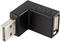 Czarny adapter USB z łamanym wzornictwem; z jednej strony wtyk USB, z drugiej gniazdo USB dla wygodnego kierunku podłączenia.