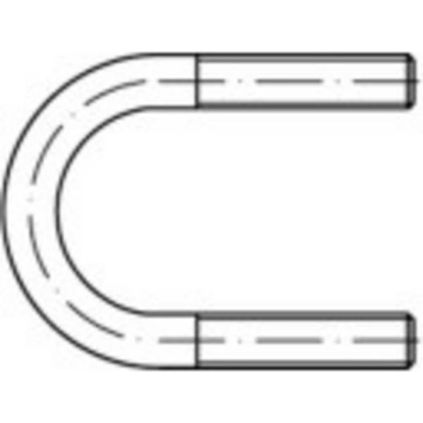 TOOLCRAFT 137780 Śruba U  stal cynkowana ogniowo M10 100 szt.