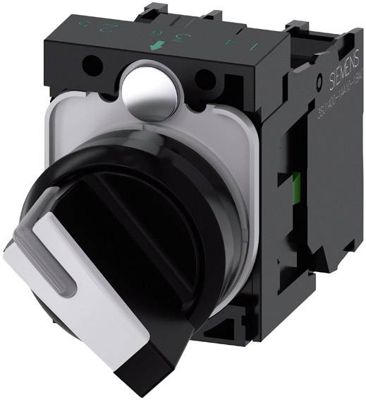 Siemens 3SU11002BF601MA0 3SU1100-2BF60-1MA0 Переднє кільце перемикача пластикове чорне, біле 1 x 90° 1 шт.