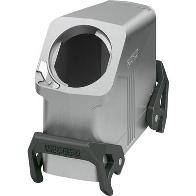 Metalowy cylindryczny element z dwoma bocznymi uchwytami. Odpowiedni do zastosowań technicznych lub użytku przemysłowego.