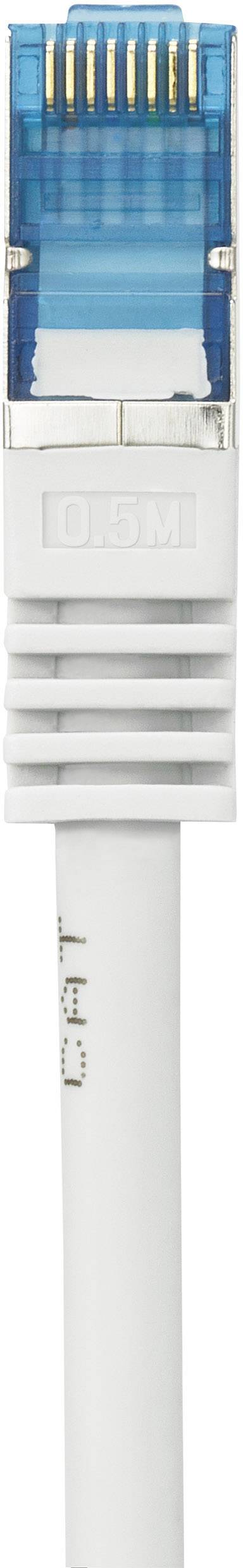 Кабель LAN Renkforce RF-4145280, 1 шт., RJ45, CAT 6a, S/FTP, 0,50 м, сірий