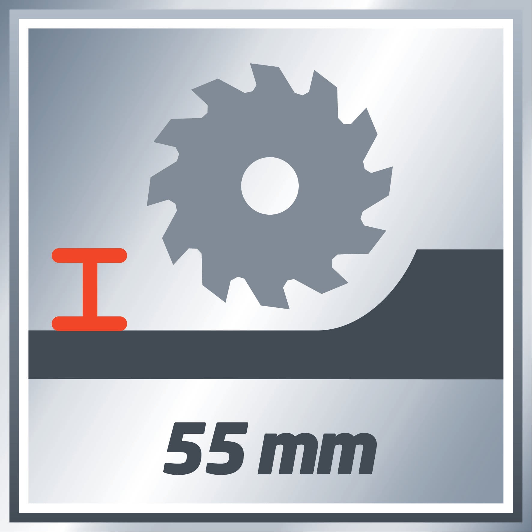 Дискова пилка Einhell TE-CS 165, максимальна глибина різання (90°) 55 мм