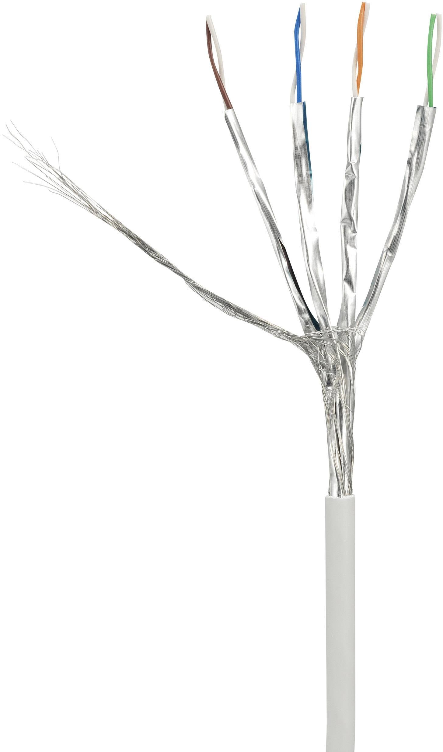 Мережевий кабель Renkforce RF-4149876, 1 шт., RJ45, CAT 6a (CAT 7), S/FTP, 15.00 м, сірий