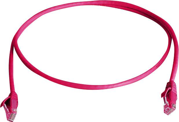 Telegärtner 100008052 RJ45 Kabel sieciowy, kabel krosowy CAT 6 U/UTP 1.00 m czerwony odporność na ogień, bez halogenu 1 szt.