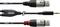 Kabel audio z wtykiem XLR po jednej stronie i wtykiem jack 3,5 mm po drugiej stronie, oznaczone napisem 'Cordial Germany'.