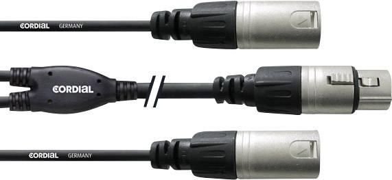 XLR-адаптер Cordial CFY0.3FMM CFY0.3FMM, 30.00 см