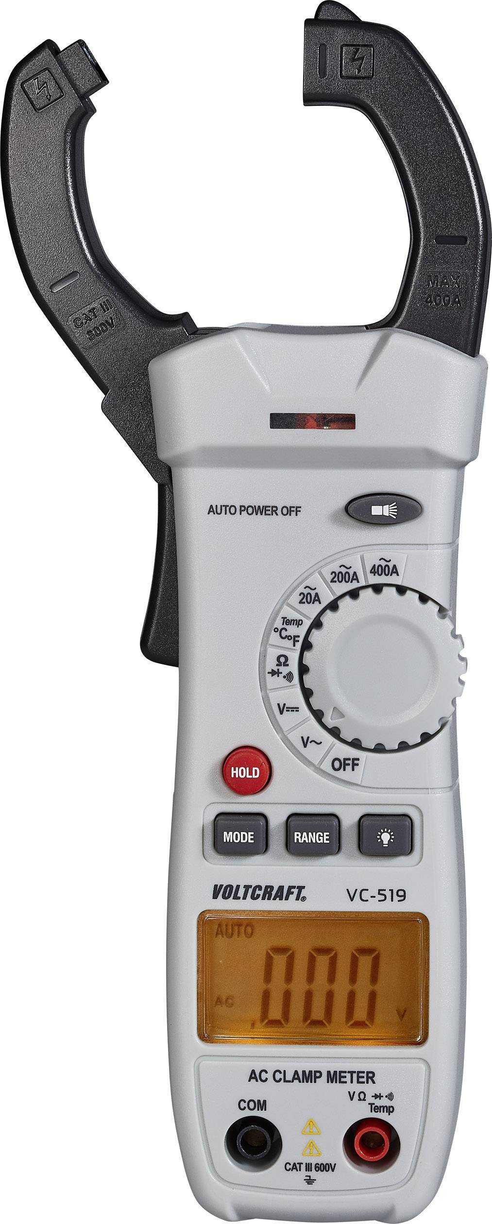Вимірювальні кліщі VOLTCRAFT VC-519, CAT III 600 В