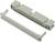 Szary elektryczny złącze wielostykowe. Złącze jest wykonane z tworzywa sztucznego i ma prostokątny, podłużny kształt.
