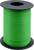 Zielona rolka kabla na czarnym rdzeniu szpuli, stojąca.