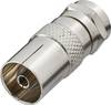 Adapter F-coax [złącze męskie F - złącze żeńskie antenowe 75 Ω] srebrny Renkforce