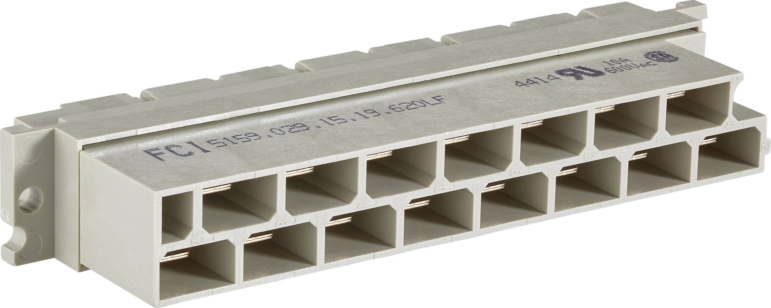 FCI 51590291519620LF Роз'єм для друкованої плати чоловічий Загальна кількість контактів 15 Кількість рядів 2 1 шт.