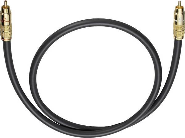 Kabel audio, RCA/Cinch Oehlbach 204502, [1x złącze męskie RCA/cinch - 1x złącze męskie RCA/cinch], 2.00 m, antracytowy