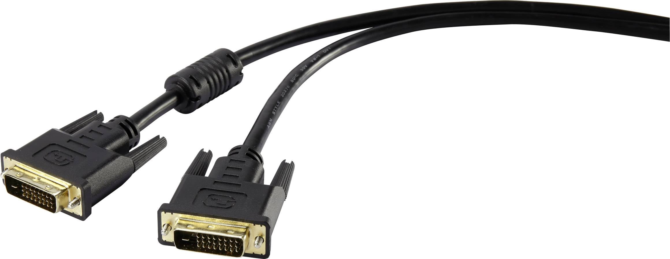 Кабель DVI Renkforce RF-4212195, DVI 24+1pin - DVI 24+1pin, 1,80 м