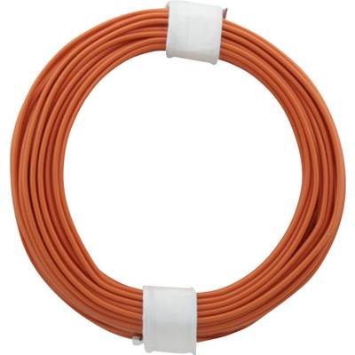 Pomarańczowy kabel zwinięty w rolkę, przymocowany białą taśmą klejącą na neutralnym tle.