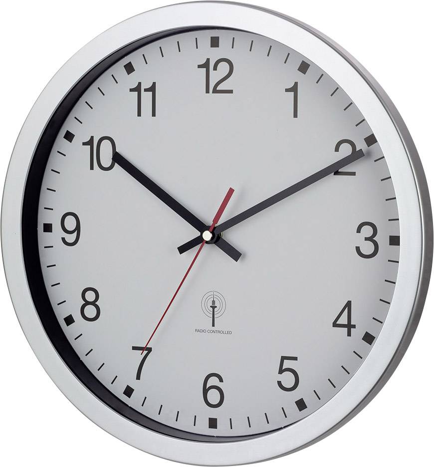EUROTIME 56831-07 Настінний годинник на радіокеруванні 30 см x 4,3 см сріблястий