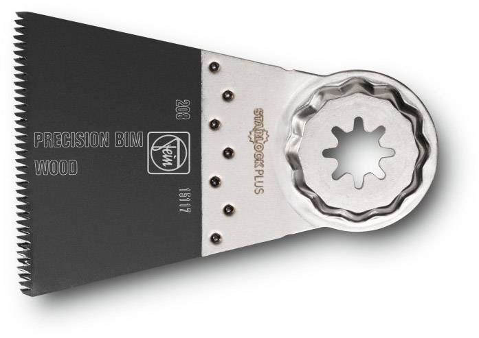 Brzeszczot do narzędzia wielofunkcyjnego, przeznaczony specjalnie do prac w drewnie. Posiada zęby z jednej strony oraz metalowe otwory mocujące.