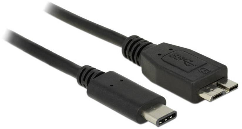 Delock Kabel USB USB 3.2 Gen1 Złącze męskie USB-C®, Złącze męskie USB Micro-B 3.0 0.50 m czarny 83676