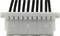 Biały, prostokątny wtyk z tworzywa sztucznego z siedmioma czarnymi przewodami wyprowadzonymi na zewnątrz. Wtyk przypomina złącze żeńskie.