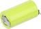 Pojedyncza żółta komórka bateryjna z metalowymi zakładkami, o napięciu 1,2V i pojemności 1000mAh, przeznaczona do urządzeń elektronicznych.