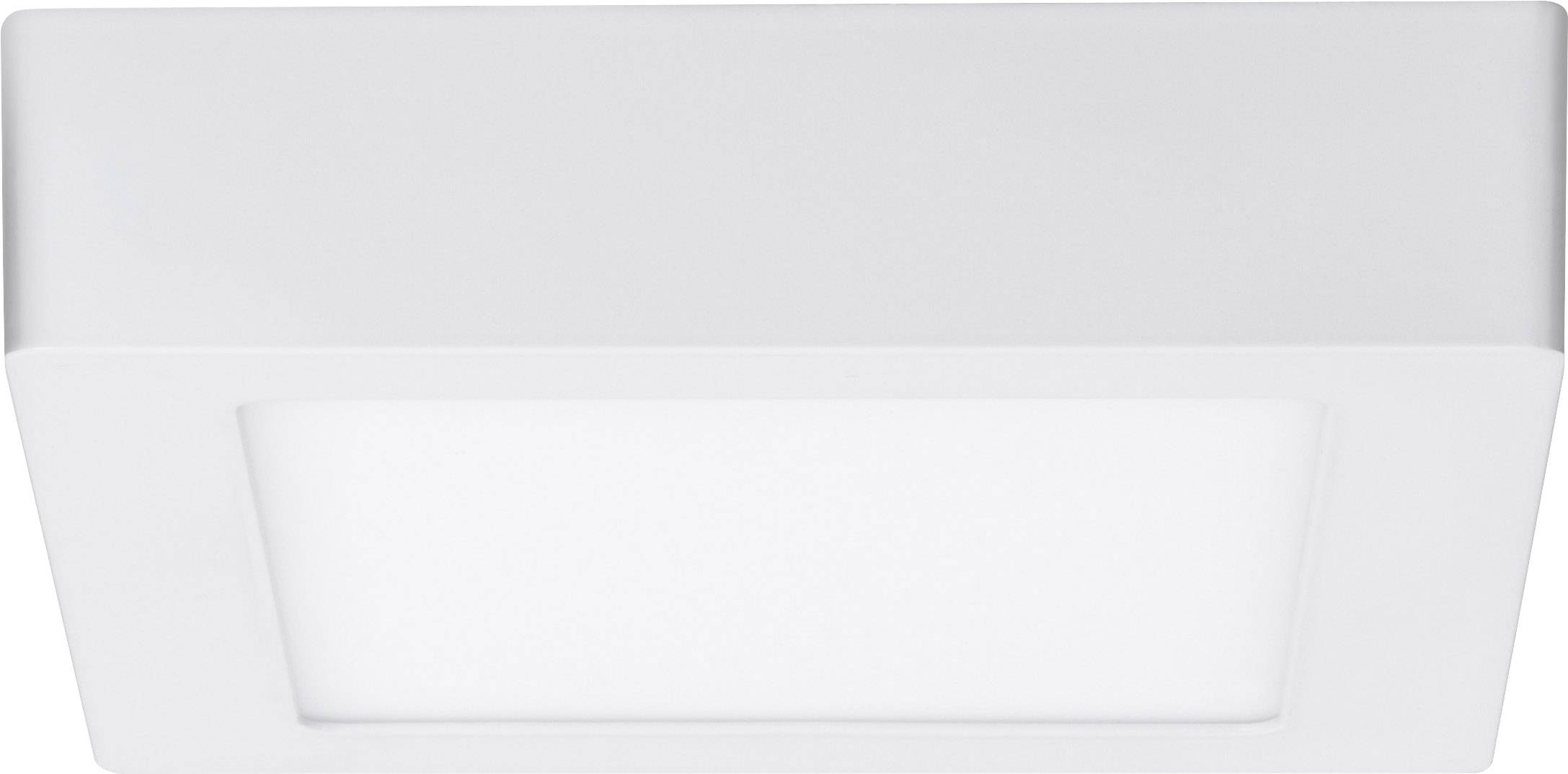 Biała, kwadratowa lampa sufitowa o matowym wykończeniu. Posiada prosty, nowoczesny design i doskonale sprawdza się w oświetleniu pomieszczenia.