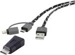 renkforce Kabel ładujący i synchronizujący Micro-USB / USB-C ™ / Lightning 3 w 1 0,2 m