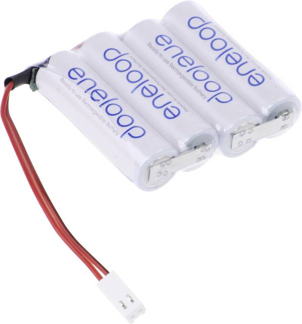 Pakiet akumulatorów AA, NiMH Panasonic eneloop Reihe F1x4 Futaba, Ilość ogniw: 4, 4.8 V, 1900 mAh, Przewód, wtyczka