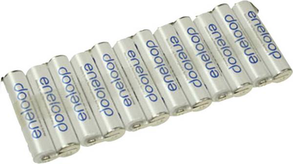 Pakiet akumulatorów AAA, NiMH Panasonic eneloop Reihe F1x12, Ilość ogniw: 12, 14.4 V, 750 mAh, U-końcówka do lutowania