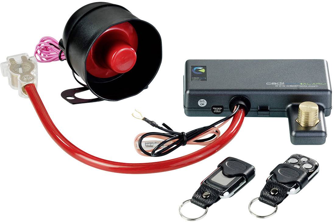 Cadillock Alarm Plus Автомобільна сигналізація з іммобілайзером, датчиком вібрації, включає пульт дистанційного керування 12 В