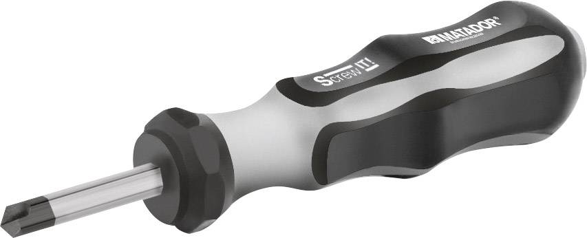 Śrubokręt z ergonomicznym uchwytem i płaskim czubkiem, odpowiedni do prac precyzyjnych. Oznaczenie 'MATADOR Screw I'.