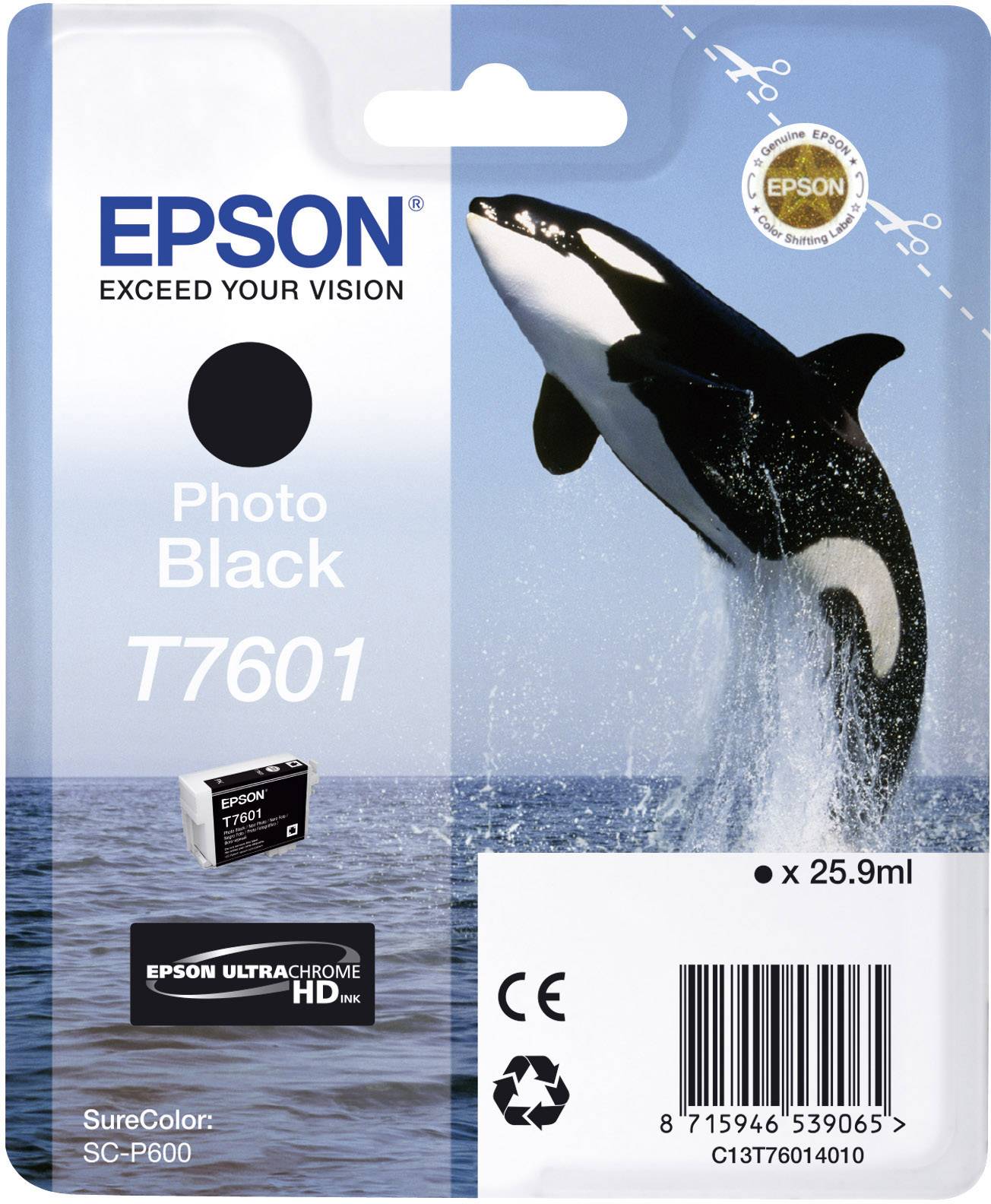 Epson atrament T7601 tusz oryginalny Fotograficzny czarny C 13 T 76014010