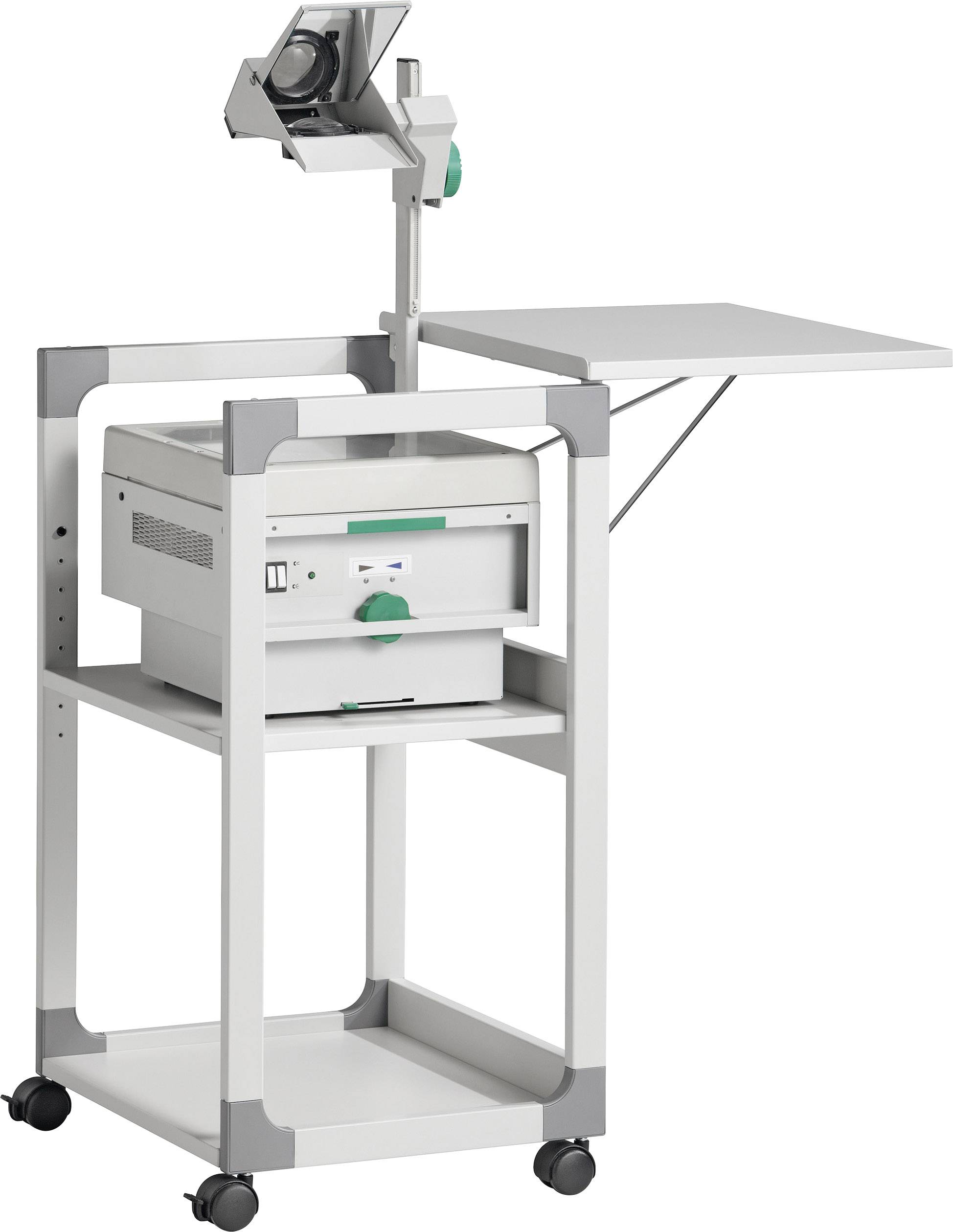 Rzutnik pisma na wózku jezdnym z klapą z boku.