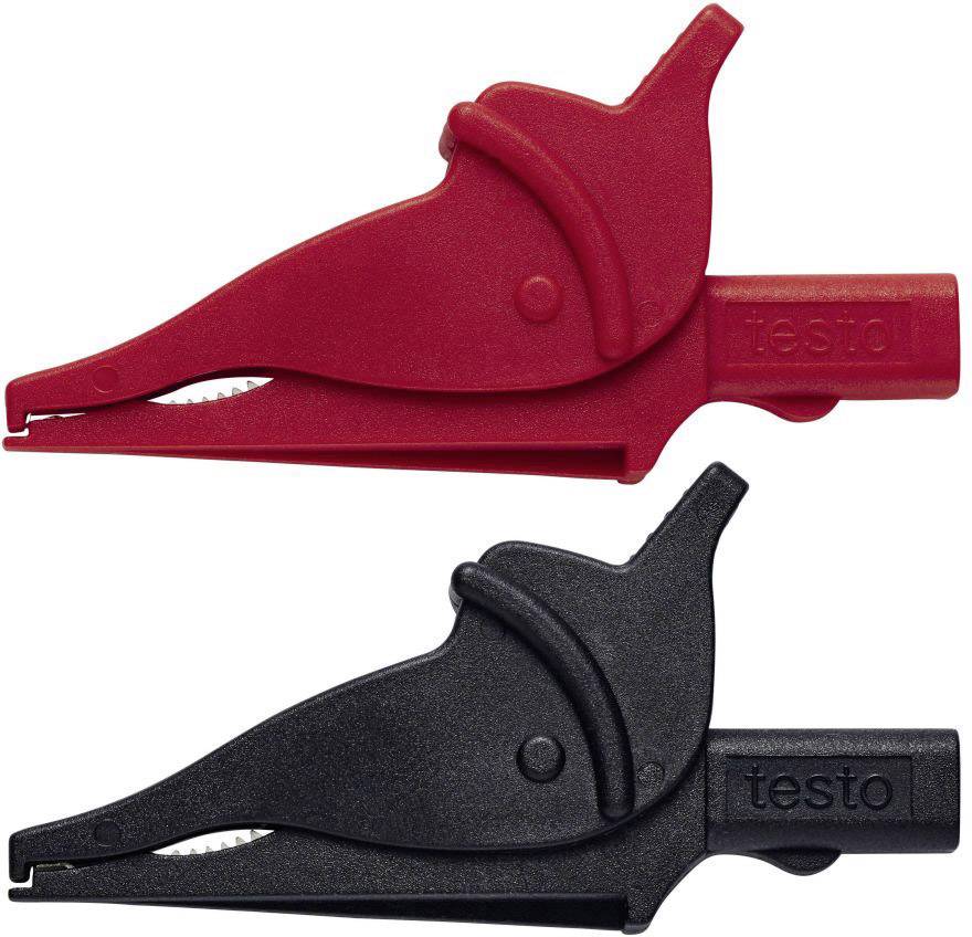 Набір затискачів-крокодил testo 0590 0008, CAT III 600 В чорний, червоний