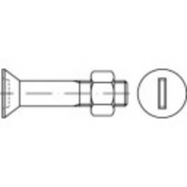 Wkręty z łbem wpuszczanym TOOLCRAFT 144336 M24 90 mm DIN 7969 10 szt.