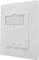Biały, prostokątny włącznik światła z dwoma przełącznikami, zamontowany na białej podtynkowej płytce.