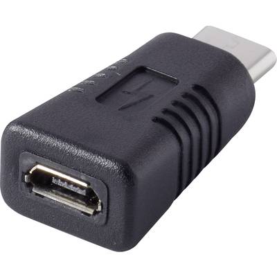 adapter USB 2.0 Renkforce RF-4381086 rf-usba-11, [1x złącze męskie USB-C - 1x złącze żeńskie Micro-B USB 2.0]